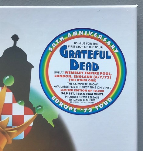 Grateful Dead - London, Wembley Empire Pool April 7, 1972, 5-LP Sealed Vinyl Box - Picture 2 of 5
