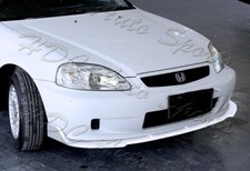 For 96-98 Honda Civic Jdm Cs-style Painted White Front Bumper Body Lip Kit 3pcs