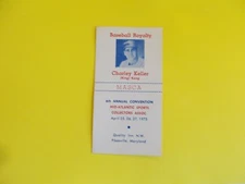 Vintage 1975 MASCA Charley Keller Convention Card Very Good/Excellent