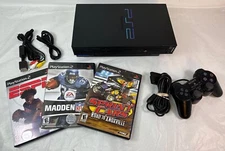 PlayStation 2 PS2 Fat Console Bundle SCPH-39001 Cont. 3 Games Tested - Works