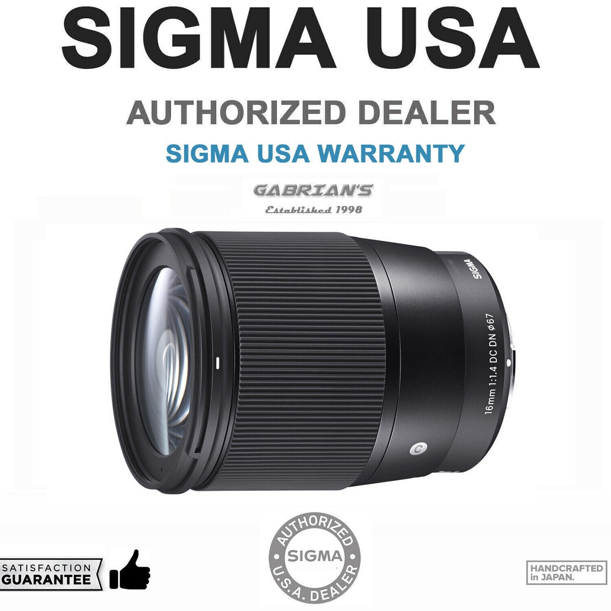 Sigma 16mm f/1.4 DC DN Contemporary Lens for Fuji X. U.S
