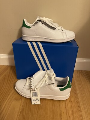 Adidas Stan Smith Spikeless Golf Shoes White Green Q46252 Men's Size 6.5