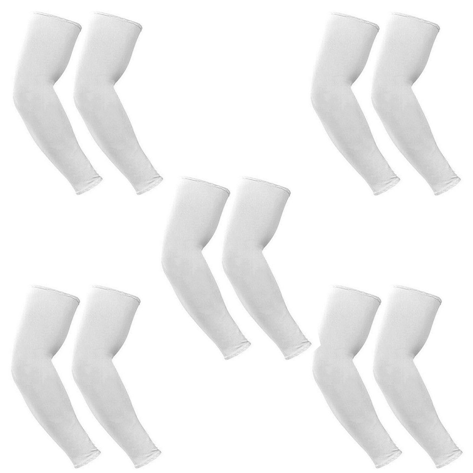 5 Pairs Cooling Arm Sleeves – UV Sun Protection For Basketball, Outdoor Sports, One Size Fits All