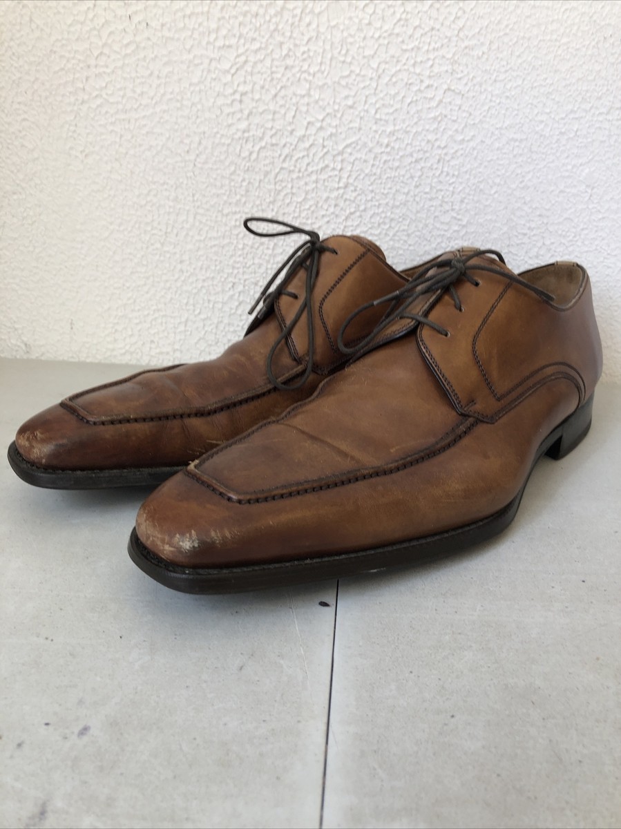 Magnanni Romelo Cognac Mens Sz 11M Lace Up Apron Toe Derby  display picture 2