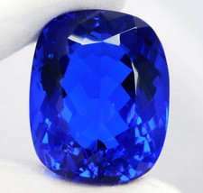 Natural 142.45 Ct Blue Tanzania OF Tanzanite Certified Cushion Cut Gemstone