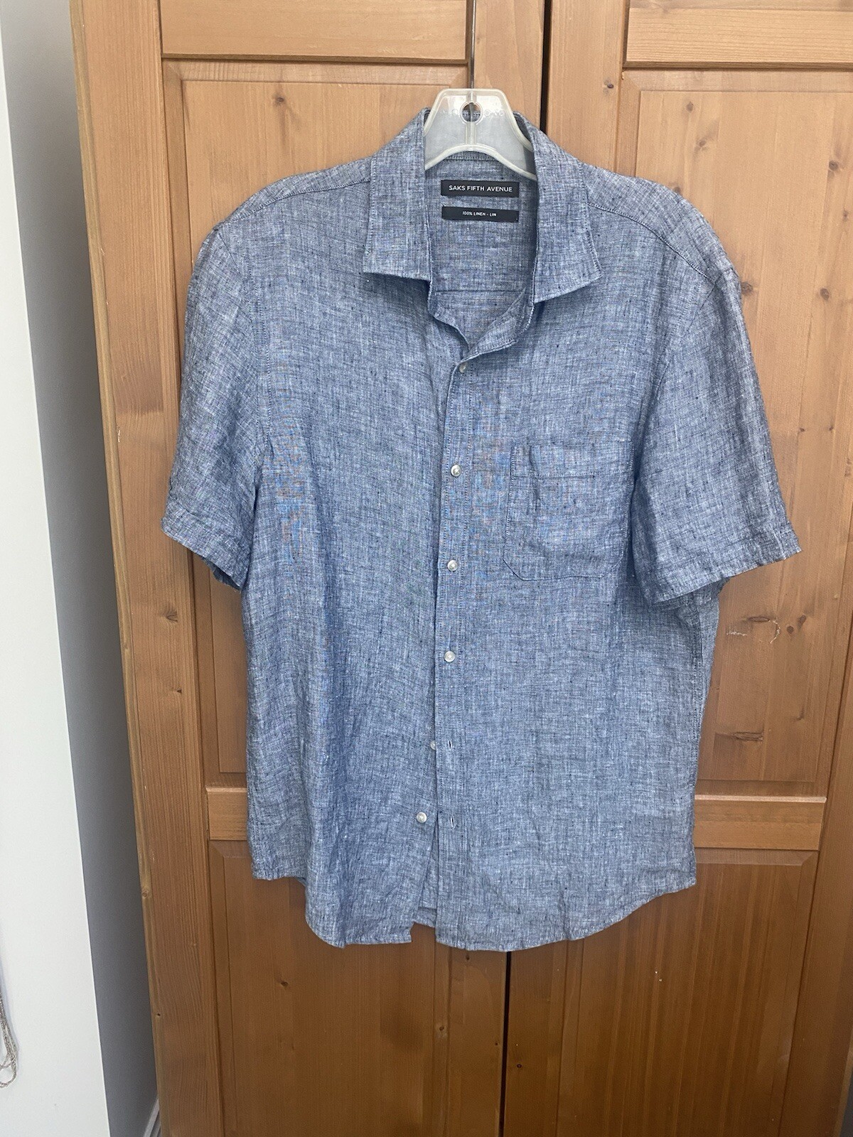 Saks Fifth Ave Mens Linen Shirt