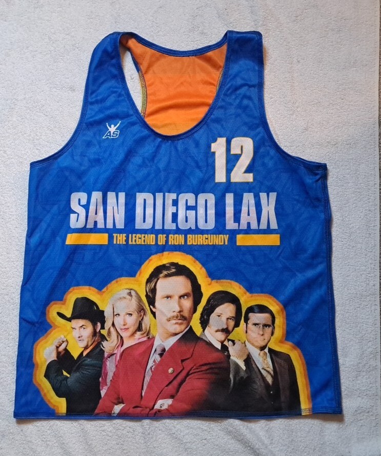 San Diego Lacrosse LAX Anchoman Top Gun Reversible Jersey L/XL eBay