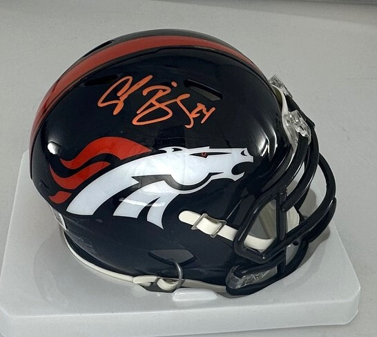 Champ Bailey Autographed Signed Denver Broncos Broncos Hall of Famer Riddell Speed Mini Helmet AUTO - BAS 