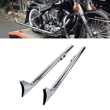 SHARKROAD 42'' Fishtail Pipes for Harley Softail with 1.75'' True Dual Headers