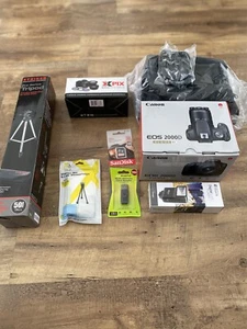 Canon EOS 2000D + Xpix Filter Set + camera bag + tripod + 32 GB as card + more