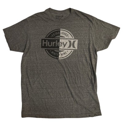 Hurley Mens Graphic T-Shirt XL Charcoal Grey Established Ninety Nine Premium Fit