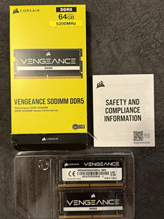 Corsair Vengeance 64GB (2x32GB) DDR5 5200 SO DIMM Non ECC CMSX64GX5M2A5200C44