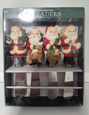 Boston Warehouse Christmas Santa Spreaders Set of 4 Holiday Cheese Spread Knives
