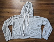 C D M Cropped Gray Hoodie Girls Sz XL