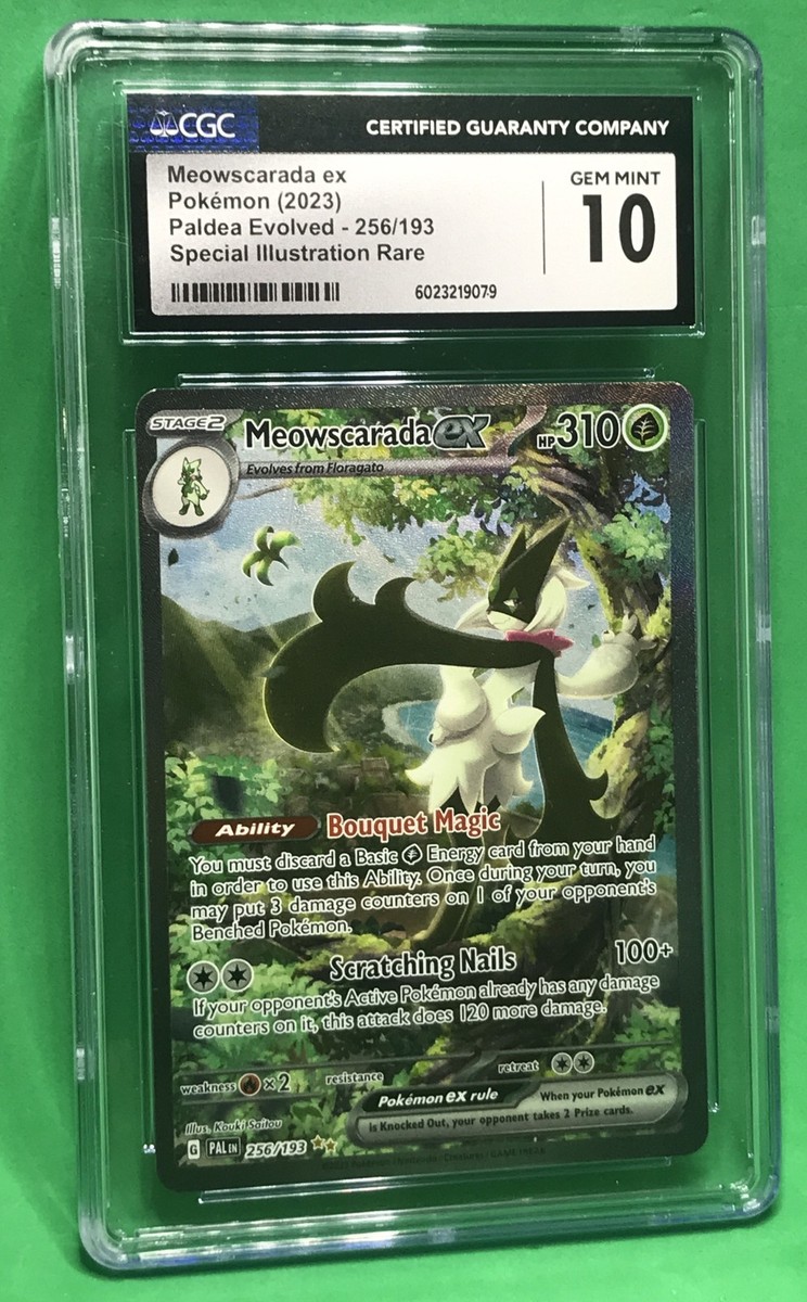 CGC Gem Mint 10 Meowscarada ex 256/193 SIR - Paldea Evolved