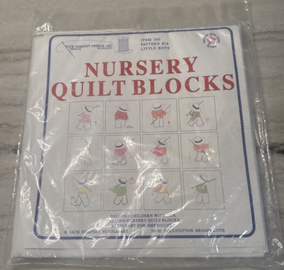 Jack Dempsey Needle Art Little Boys Nursery Quilt Blocks NEW Item 300 Pattern 16