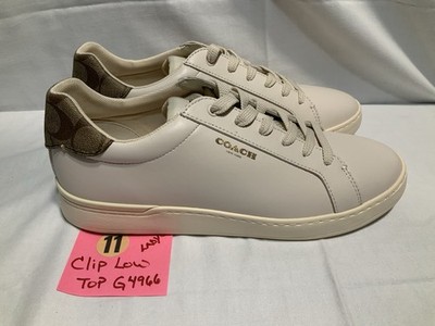 Купить coach clip low top sneaker mens chalk white midnight  display picture 1
