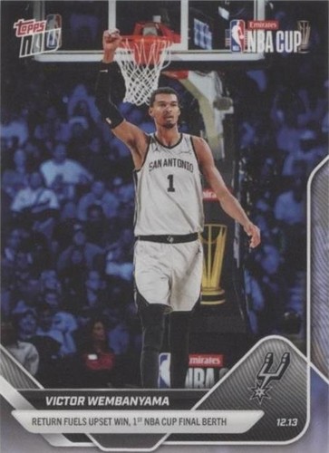 2025-26 Topps NOW #219-SP Victor Wembanyama Spurs Game Winner SP 