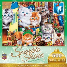 MasterPieces - Sparkle & Shine - Whisker Wishes 500 Piece Glitter Jigsaw Puzzle