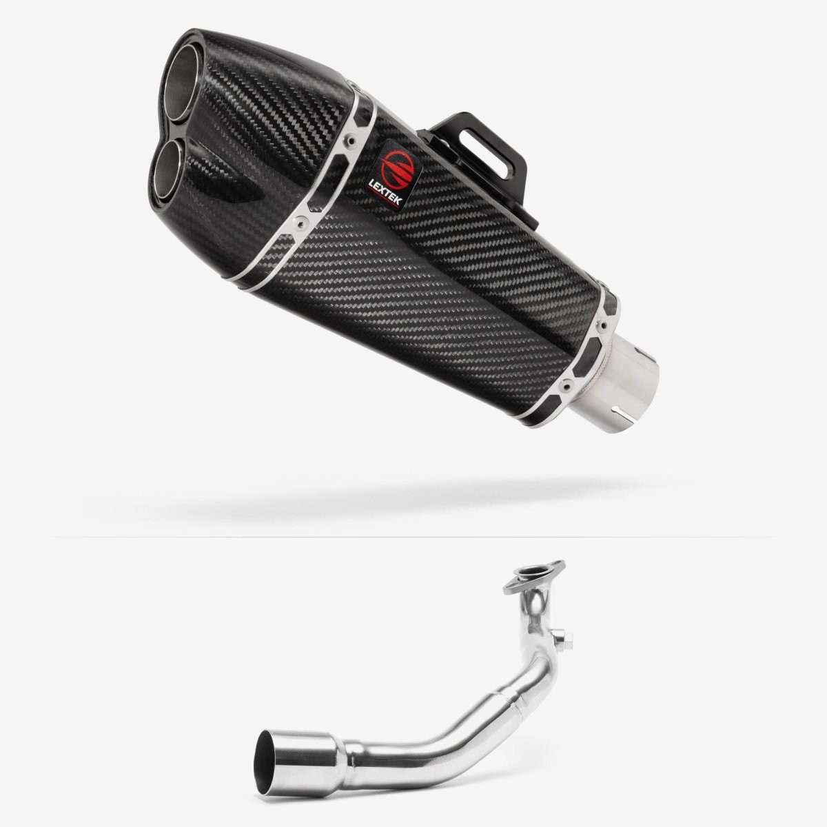 Lextek Carbon Fibre XP13C 210mm Exhaust System for Lexmoto Milano 125 Silencer
