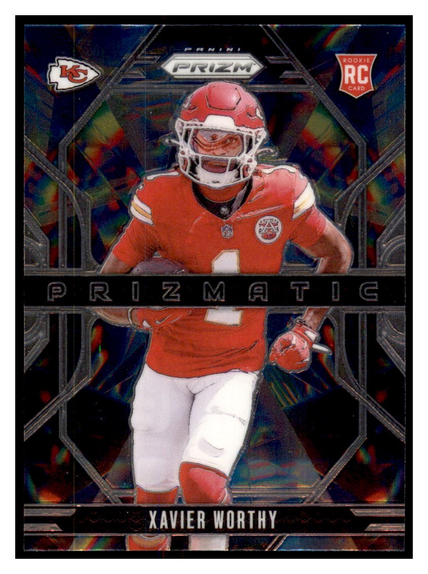 Xavier Worthy 2024 Panini Prizm RC Prizmatic #14 Kansas City Chiefs