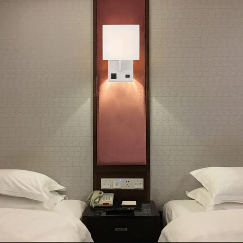 - Bedside Wall Light with Outlet,Wall Lamp,Wall Sconces,Wall Lamp for Bedroom... - Picture 3 of 9