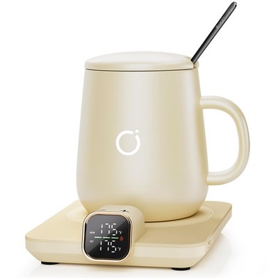 Coffee Mug Warmer & Mug Set, Temperature Control Smart Heated Mug for Desk, E...