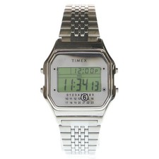 Mm6 Maison Margiela Mmix 24aw XTIMEX Watch Timex Digital Silver Tw2w81200 Used e