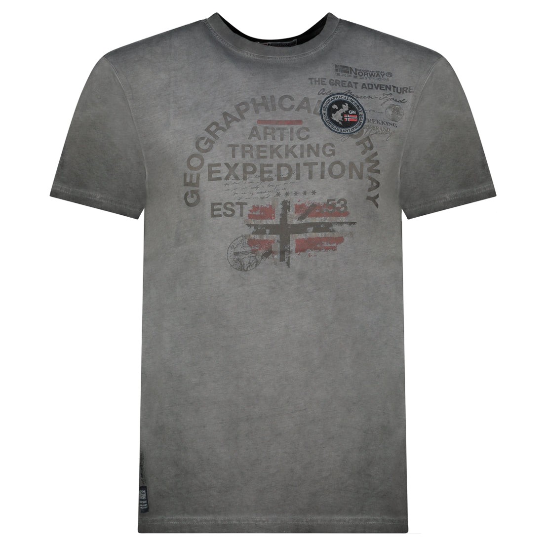 Географическая футболка Jergen из Норвегии Herren Baumwolle schwarz