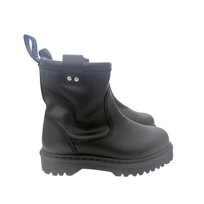 Dr Martens Anistone Lo Boots Black Leather Biker, Grunge, Goth Sz