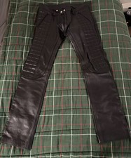 Mr B Leather Indicator Pants Rear Zip 34