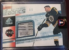 Patrice Bergeron 2022-23 Upper Deck SP Game Used (TAG) /2 All Star Skills Fabric