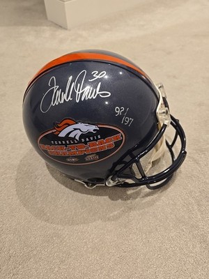 NFL On Field Helm - Denver Broncos - Terrell Davis Signed Helmet - Full Scale