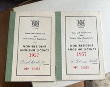 2/ 1957 Ontario Non Resident Angling Licence