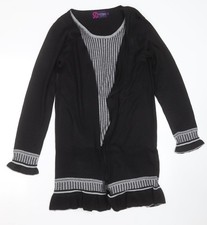 Womens UK Size L Sarah Dunnway Black Cardigan Jumper