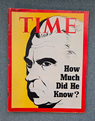 Vintage TIME Magazine May 14, 1973 Richard Nixon 'How Much Did He Know? No Label