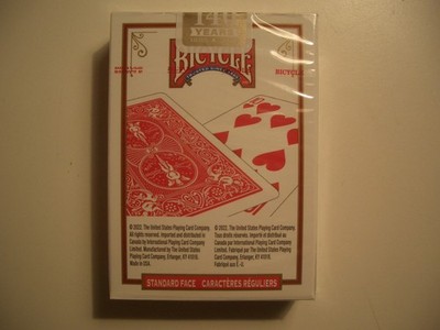 1 Bicycle Deck, Red, 140 Years Gold Seal NEW / SEALED US Playing