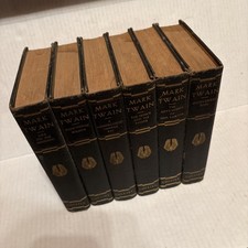 c1920 Mark Twain, 4 Collier authorized hc books, Tom Sawyer, Huck, Pauper...