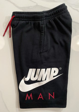 Boys Nike Jump Man Air Jordan Black Basketball Shorts Youth Size Small 8-10yrs