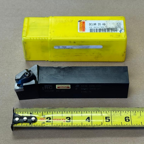 SANDVIK RC DCLNR 20 4D INDEXABLE LATHE TOOL HOLDER, 1.25" X 1.25" X 6", ITEM C - 第 10/11 張圖片