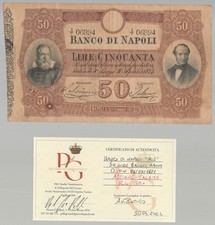 50 Lire Galilei Manna - Banco di Napoli - Ascione Talamo R4 - D 06-09-1881 - BB+