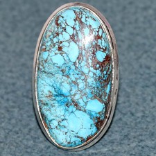 Turquoise 925 Silver Plated Ring US 7 Gift Ready Jewelry Most Beautiful JW