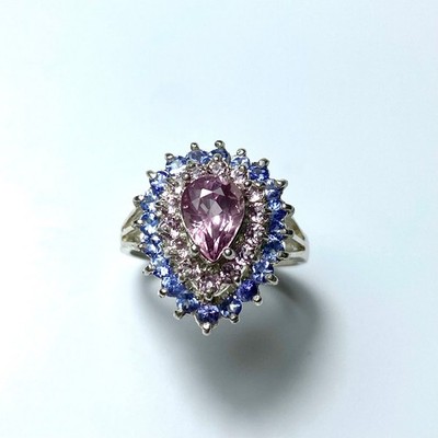 Ring 1,55 kt natürlicher Farbwechsel Malaya Granat 925 Silber/Gold