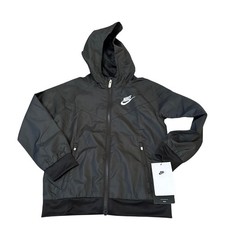 Nike Kids Windrunner Hooded Repel Jacket Black Size 6 NWT