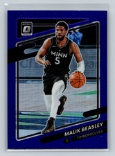 2021 Donruss Optic #70 Malik Beasley   Purple Prizm  Minnesota Timberwolves