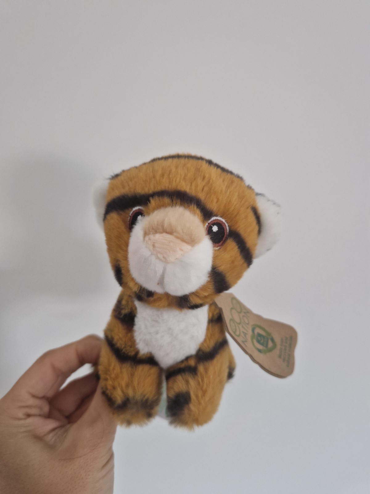 New Aurora Eco Nation Mini Tiger 5in Soft Toy Multi-Coloured Teddy Bear Animal