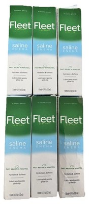 Fleet Laxative Saline Enema 4.5 Fl Oz Bottle Relief In Minutes Softens Lot Of 6