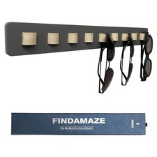 Sunglasses Organizer Wall Mounted Wood Sunglass Holder for Home Glasses Holde...