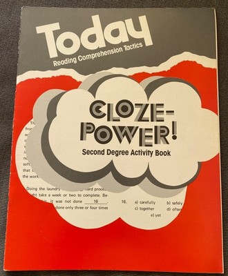 Vintage 1980 UNUSED Cloze-Power! Second Degree Activity Book Comprehension