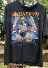Vintage Megadeth Holy Wars Double Sided T-shirt 1990 XL